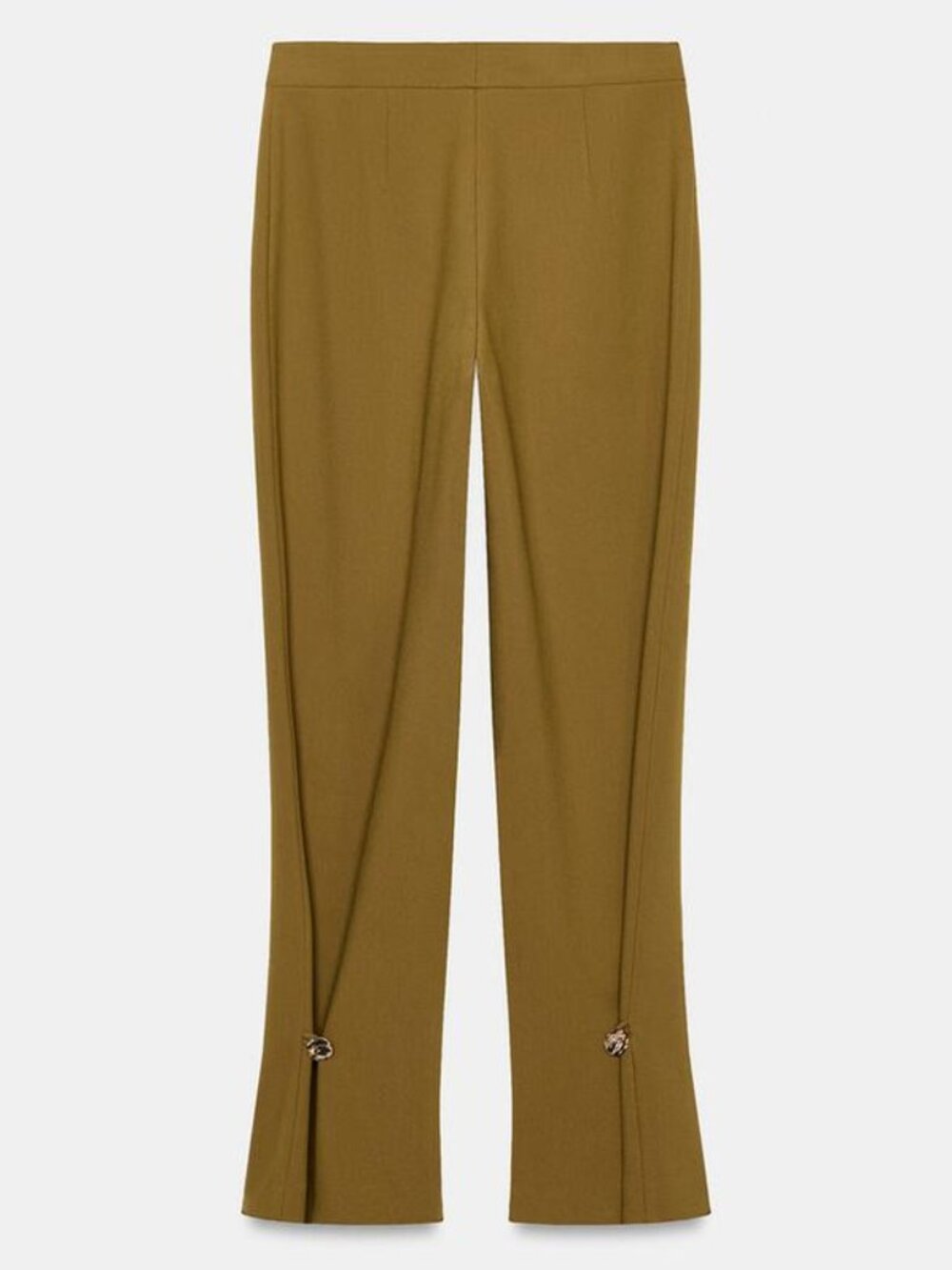 ZARA Adjustable Hem Pants - Olive - Size SM